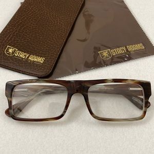 NWT Stacy Adams Glasses model SA09 with Case and Lens Cloth